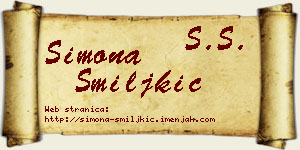 Simona Smiljkić vizit kartica